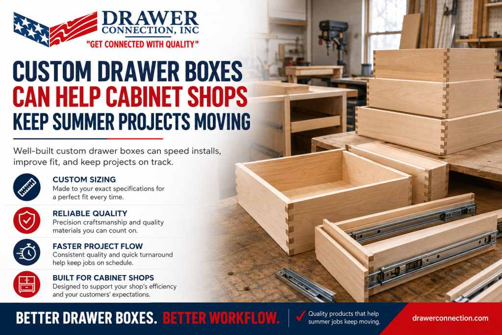 Custom Drawer Boxes Can Help Cabinet Shops Keep Summer Projects Moving