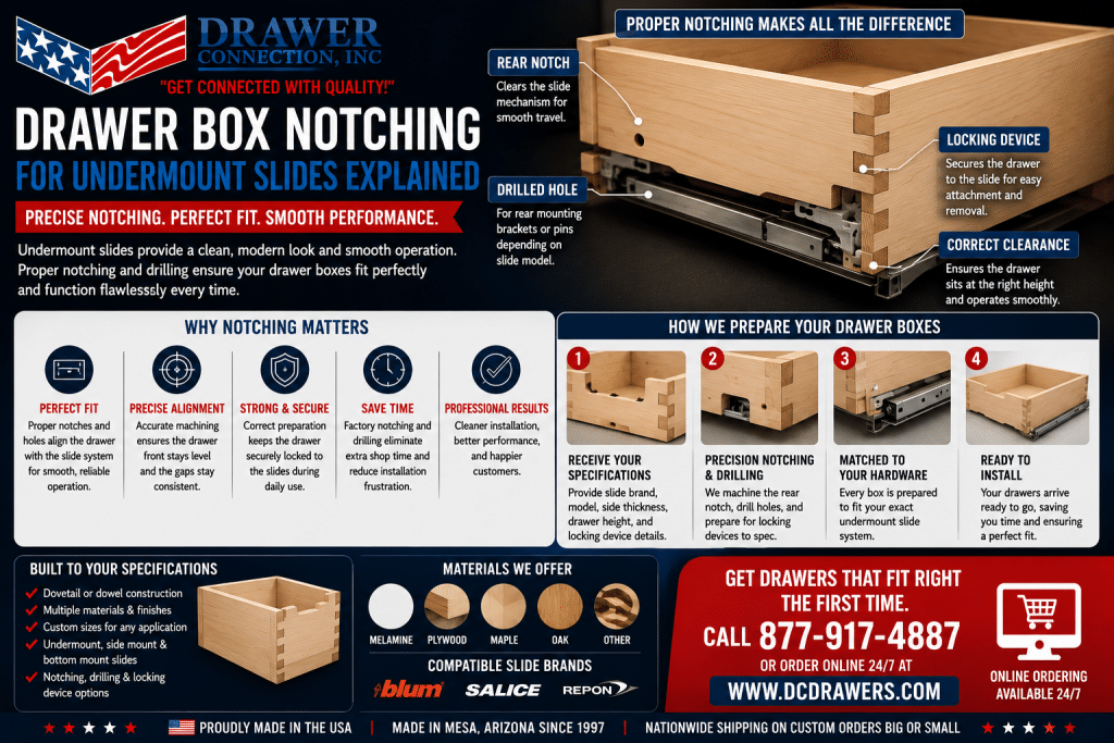 Drawer Box Notching for Undermount Slides Explained